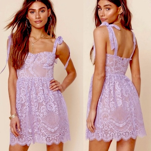 For Love And Lemons Dresses & Skirts - For Love and Lemons Valentina Lace Mini